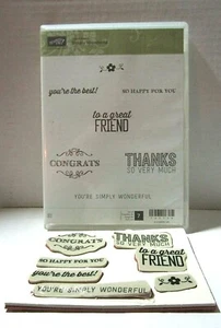Stampin' Up Sale-A-Bration Simply Wonderful Set of 7 Stamps - New  - Picture 1 of 4