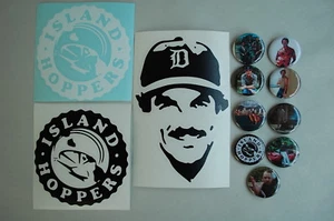 Magnum PI Vinyl Sticker Decal & Pinback Button Set (12 Pieces) Higgins (LBSTIX3) - Picture 1 of 4