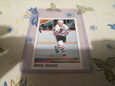 1990-1991 PANINI  STICKER    / 198 DENIS SAVARD  CHICAGO BLACK HAWKS