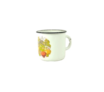 Caneca esmaltada URSS esmalte fazenda copo decoração cozinha retrô canecas de metal soviéticas - Imagem 1 de 4