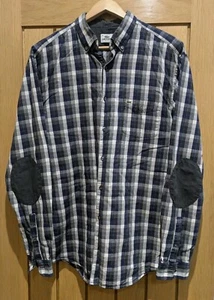 Lacoste Checked Long Sleeve Shirt Size 41 (~M/L) Elbow Patches - Picture 1 of 6