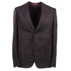 NWT $3590 ISAIA Burgundy Woven Wool-Cashmere-Silk Sport Coat Slim 44 R (Eu 54)