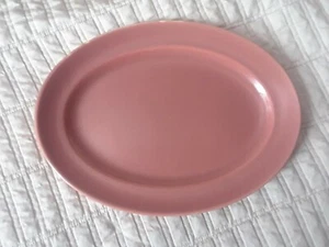 Wells Art Glazes Homer Laughlin 1930s Vintage Rose Oval Platter - Afbeelding 1 van 9