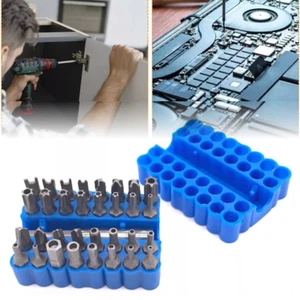 33pcs Hex Head Drill Bit Kit Screwdriver Bit Set W/ 1/4" Extension Bit Holder - Picture 1 of 15