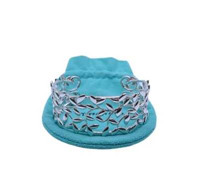 Tiffany & Co. Paloma Picasso Sterling Silver Olive Leaf Cuff Bangle Bracelet - Image 1 of 4