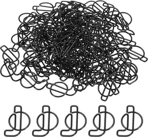 100x Clip de Papel Recubierto Letra J Forma Alfabeto Clips Marcadores Negro f Organizar - Imagen 1 de 4