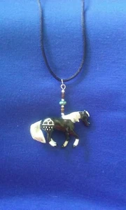 Breyer Mini Whinnie Custom Necklace ooak  Black rain pony - Picture 1 of 3