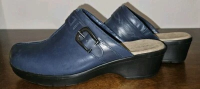 Easy Spirit сосны сабо - темно-синий женщин размер 8,5 Вт 100% кожи отличном состоянии - Изображение 1 из 4