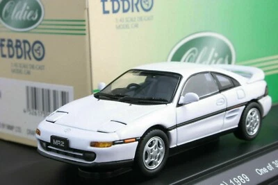 Coche deportivo modelo fundido a presión blanco Ebbro 43265 escala 1:43 Toyota MR2 SW20 (1989) Foto 1 de 4