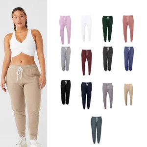 Bella + Canvas Unisex Jogger Sweatpants 3727- Casual Polycotton Sport Bottomwear - Picture 1 of 30