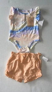 Jessica Simpson Baby Girls 2-pc. Tie Dye Short Set 3-6 Months - Picture 1 of 4