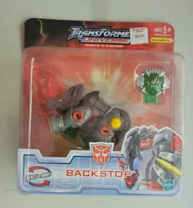 NEW TRANSFORMERS UNIVERSE ROBOTS IN DISGUISE BACKSTOP W/ KEY ACTION FIGURE! E37 - Picture 1 of 2