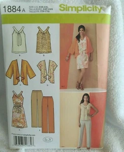 Simplicity Misses Pullover Dress Top Pants Kimono Pattern 1884 Size 4-26 - Picture 1 of 1