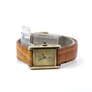 Must de Cartier Tank Vermeil .925 Silver Manual Wind Ladies Tank Watch 160882 - Picture 1 of 10