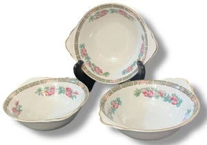 Scarce 1930's John Maddock and Sons Indian Tree Smooth Gold 3 LUGGED BOWLS - Picture 1 of 9