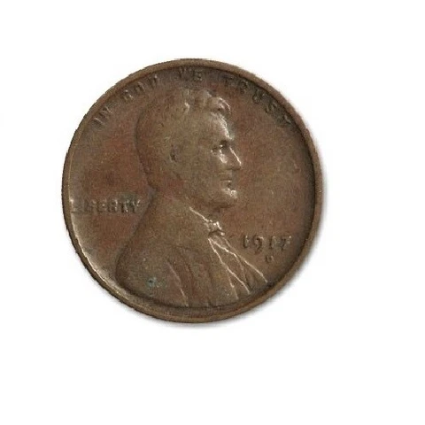 1917 D - Lincoln Wheat Penny - Good/Very Good Cover