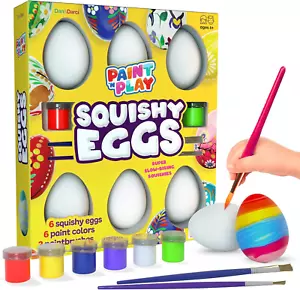 Easter Egg Squishy Painting Kit - Arts & Crafts for Girls and Boys - Kids Art Ac - Picture 1 of 12