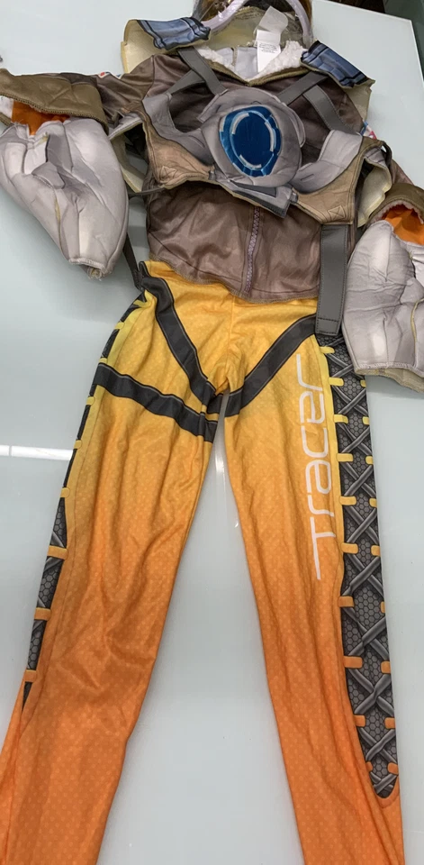 🧷 Disfraz Overwatch Deluxe Tracer para niños niñas pequeño 4-6X Foto 1 de 2
