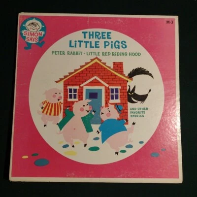 Three Little Pigs (vinyl LP) Simon Says M-3 Record Guild of America  - Image 1 of 4