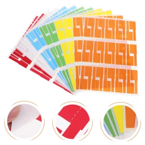 12 Sheets Versatile P-shaped Cable Labels For Cords Adhesive Cable Labels - Afbeelding 1 van 12