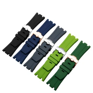 28mm Rubber Band For Audemars Piguet ROYAL OAK OFFSHORE 15703 Watchband Strap - Picture 1 of 22