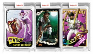 Topps Project 3 card Alex Pardee lot- Willie Mays, Randy Johnson, Ke'Bryan Hayes