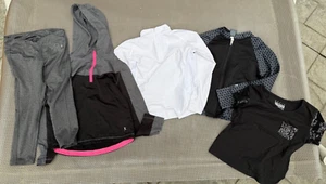 Lot of 5 girls jacket hoodie leggings shirts SLAZENGER Golf CHAMPION DANSKIN 4-5 - Picture 1 of 12