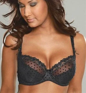 NEU: GROSSE CUPS BÜGEL BH aus TÜLLSPITZE 65 70 G CURVY KATE schwarz *306894 - Bild 1 von 3