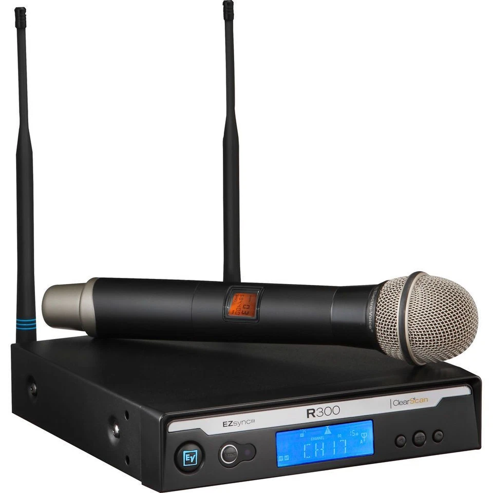 Electro-Voice R300HDC Wireless Dynamic Cardioid Pl22 Handheld Mic System/c-band