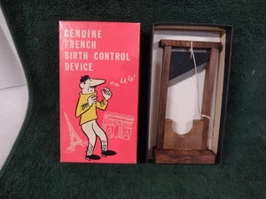 VINTAGE Novelty Gag Gift Guillotine Genuine French Birth Control Device 1969 Box - Picture 1 of 8