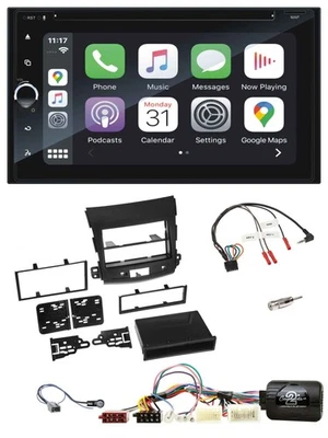 Blaupunkt DAB USB Bluetooth Lenkrad 2DIN TMC Navigation für Mitsubishi Outlander - Bild 1 von 4