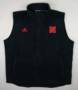 Adidas Nebraska Cornhuskers Black Vest HC8314 Adult Size 2XL - Picture 1 of 2