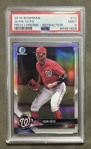 2018 Bowman Chrome Prospects Juan Soto Refractor 216/ 499 PSA 9 š„š„š„ - Picture 1 of 3