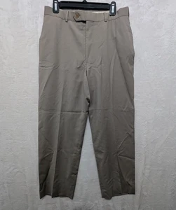 Brooks Brothers 1818 Men's Brown Dress Pants 100% Wool Size 34 x 30 - Picture 1 of 12