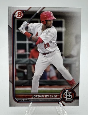 2022 Bowman Prospects Jordan Walker RC St. Louis Cardinals #BP-20 - Image 1 of 2