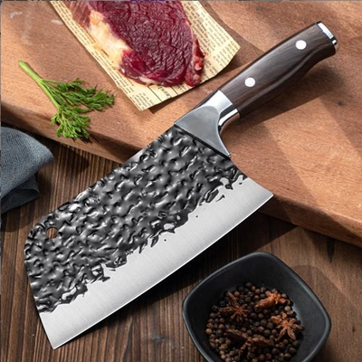 Cuchillo de carnicero de alta resistencia cuchillo de cocina profesional forjado a mano de 8 pulgadas Foto 1 de 4