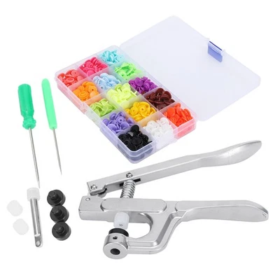 Snap Fasteners Kit Sewing Button Punching Machine Hand Pressing Pliers Accessory - Image 1 of 4