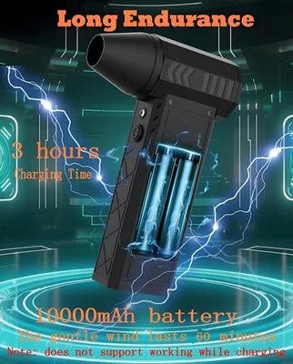 Plumero de aire eléctrico 180000 RPM-Turbo soplador inalámbrico recargable para PC/Teclado Foto 1 de 4