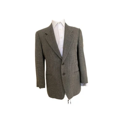 MANI BY GIORGIO ARMANI Made In Italy Vintage 2 Button Textured Check Jacket 38 S - Image 1 of 4