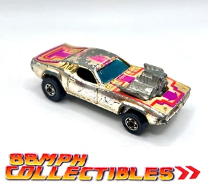 Nice 1977 Hot Wheels Black Walls Flying Colors Gold Rodger Dodger BW - Picture 1 of 7