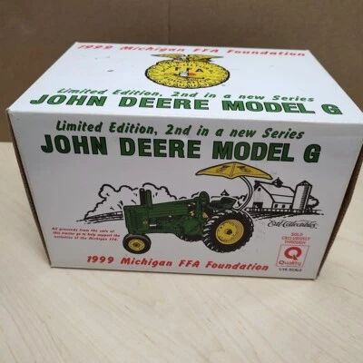 Ertl 1/16 John Deere Model G w/Umbrella 1999 Michigan FFA 2nd In Series NIB - Image 1 of 4