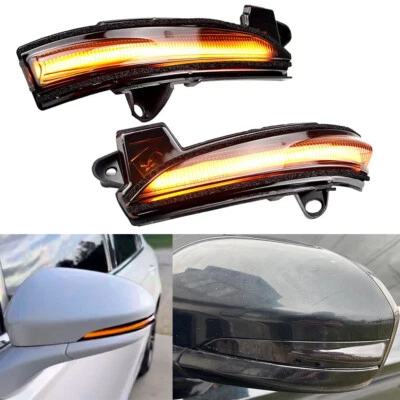 For 2013-2020 Ford Fusion LED Smoked Turn Signal Sequential Blinker Mirror Light Foto 1 de 4