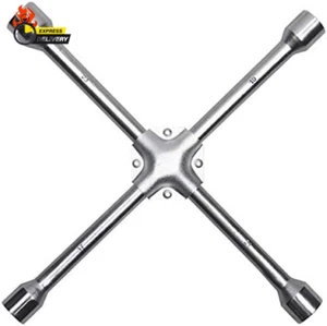 Harden Lug Nut Wrench -14" 4 Way Tire Iron for Tire Changing - Heavy Duty Forged - Picture 1 of 12