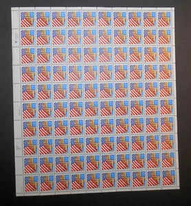 1995 Definitive Flag over Porch Sc 2897 32c mint sheet of 100 MNH -Typical - Picture 1 of 3