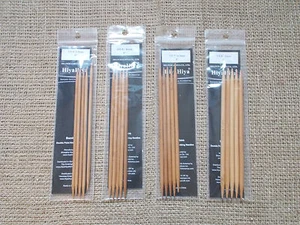 HiyaHiya double pointed bamboo knitting needles, various sizes, 15 cm, 6 inches - Picture 1 of 5