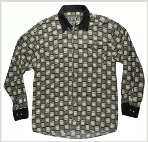 Positano Italy Mens Shirt M Contrast Collar/Cuffs Dressy Evening Cocktail Disco - Bild 1 von 8