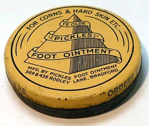 Tin Ye Olde Pickles Foot Ointment for Corns Pharmaceutical Remedy Bradford UK - Picture 1 of 6