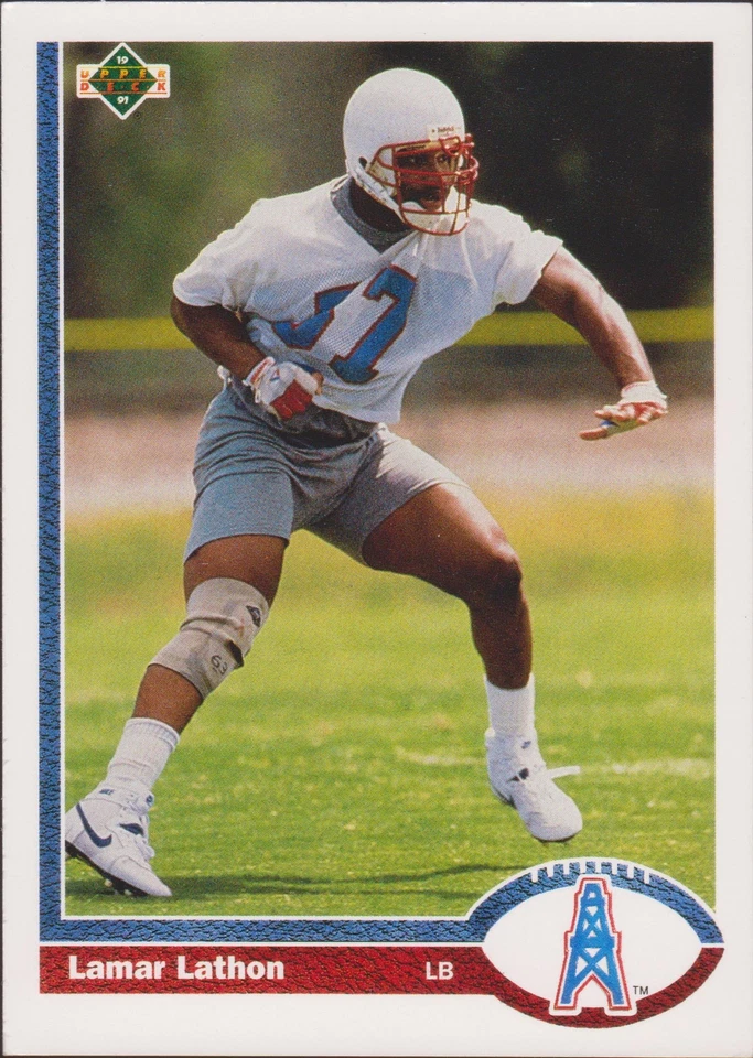 1991 Upper Deck Lamar Lathon #424 Houston Oilers Football Card - Image 1 of 1