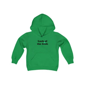 Luck of the Irish 2 Shamrock Youth Kid's Unisex Hooded Sweatshirt/ Hoodie  - Picture 1 of 19