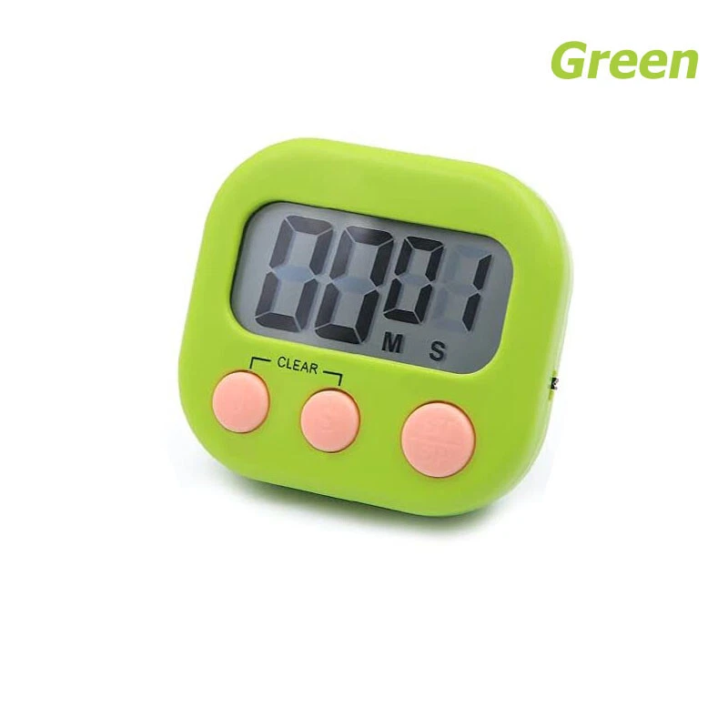 Большой цифровой кухонный кулинарный таймер с ЖК-дисплеем обратный отсчет часы громкий будильник магнитный - Изображение 1 из 4